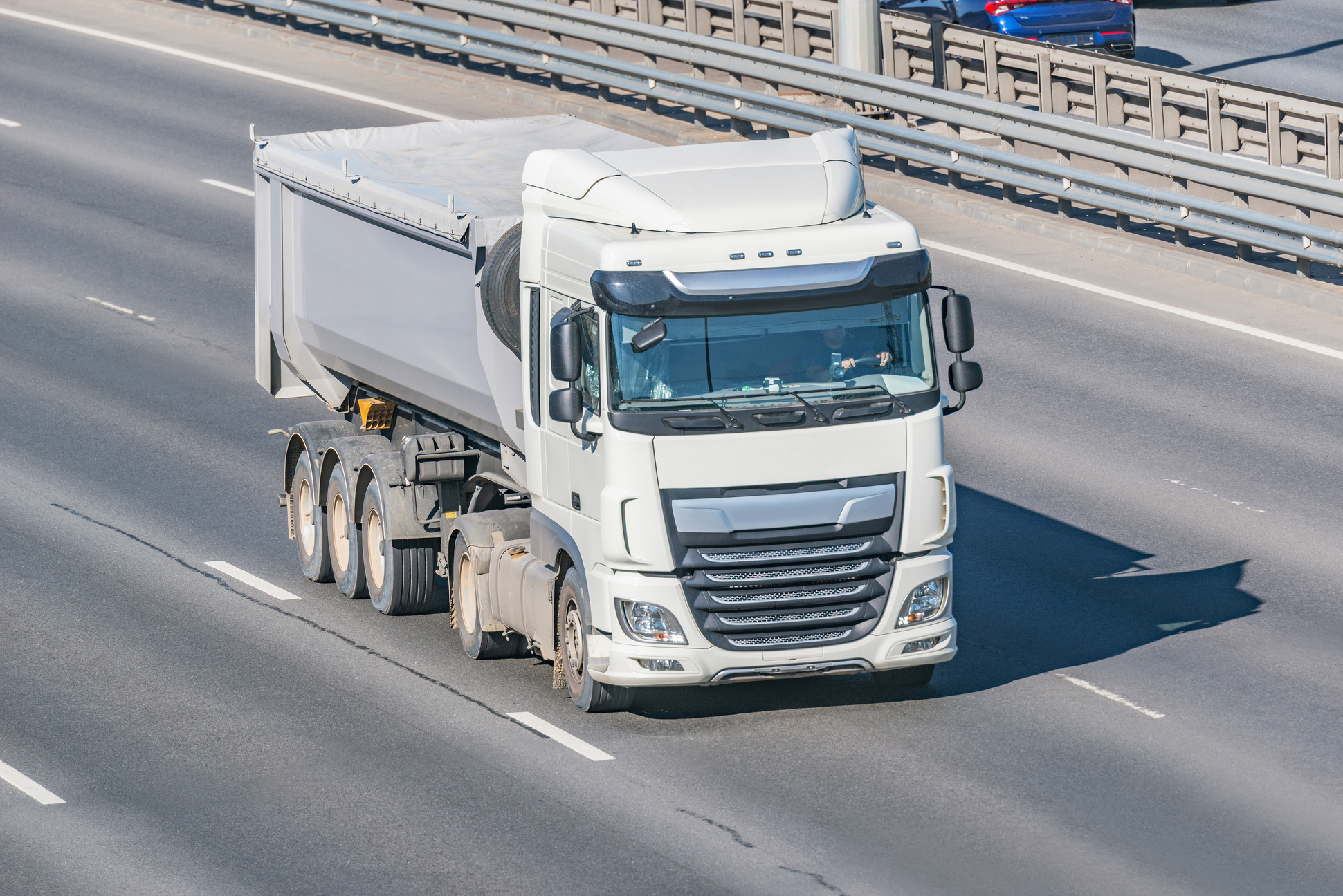 Heavy haulage truck in transit